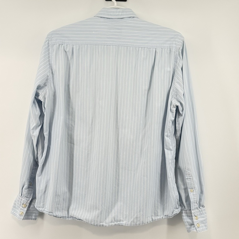 Mens H&M LOGG Striped Long Sleeve Button Front Blue Cotton Shirt Size XL Casual - Picture 6 of 16